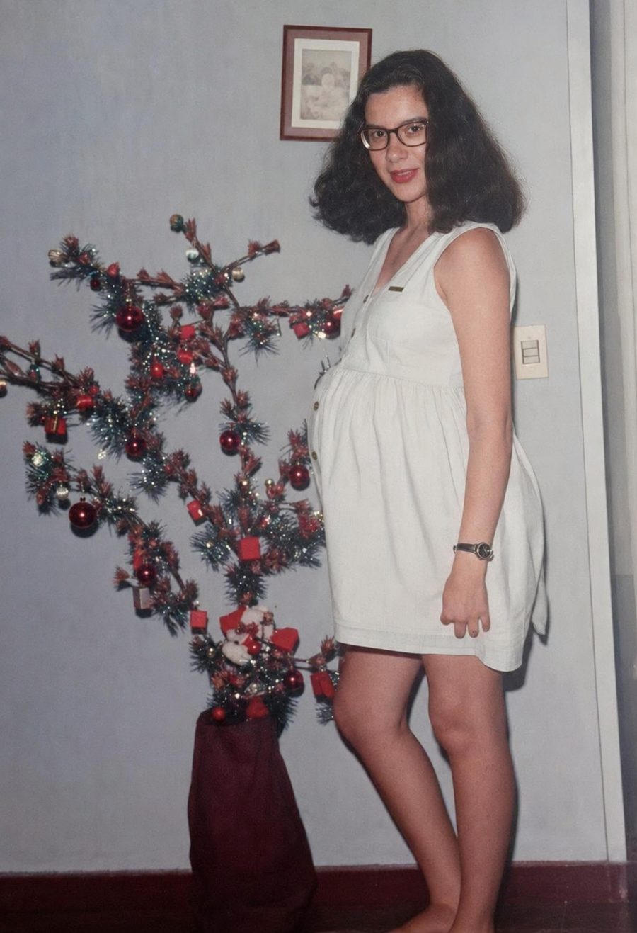 Jaya aos 13 anos, grávida do Alexandre, em 1994
