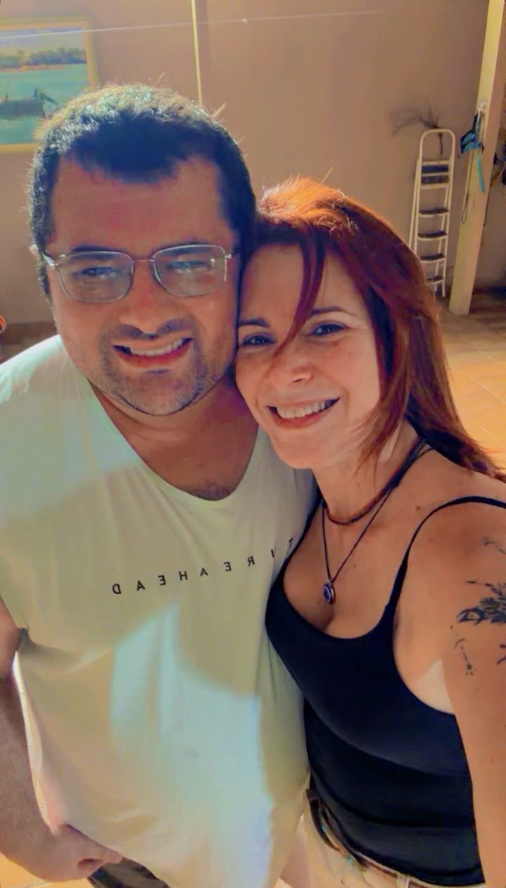 Jaya com o filho Alexandre